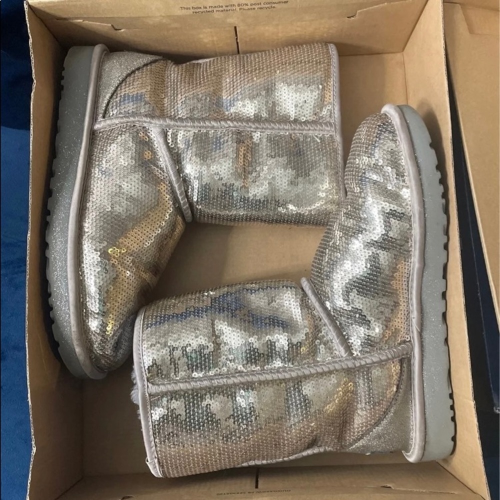 Womens silver UGG boots size 8